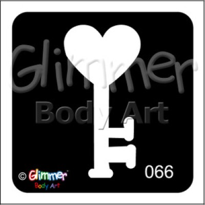 Glitter tattoo 066 Heart Key Pack Of 5 